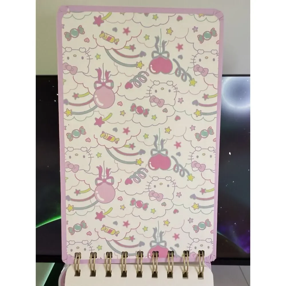 Sanrio Hello Kitty Notebook Sweet Celebration Metallic Top Spiral Elastic 2024